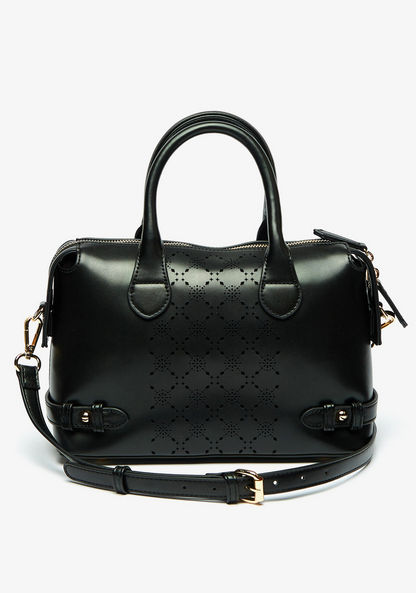Jane Shilton Cutwork Detail Tote Bag with Detachable Strap and Zip Closure-Women%27s Handbags-image-0