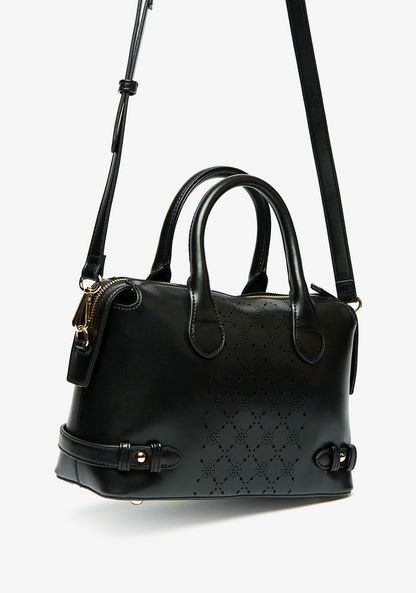 Jane Shilton Cutwork Detail Tote Bag with Detachable Strap and Zip Closure-Women%27s Handbags-image-1