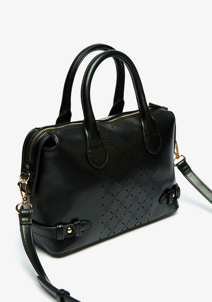 Jane Shilton Cutwork Detail Tote Bag with Detachable Strap and Zip Closure