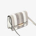 Jane Shilton Striped Crossbody Bag with Adjustable Strap and Flap Closure-Women%27s Handbags-thumbnail-2
