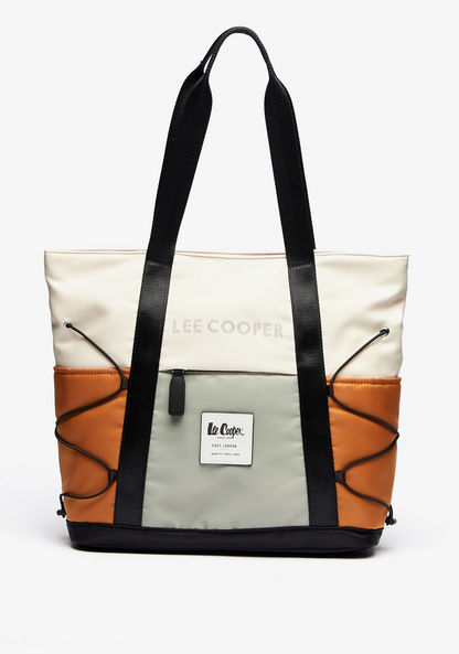 Lee Cooper Colourblock Tote Bag with Dual Handle