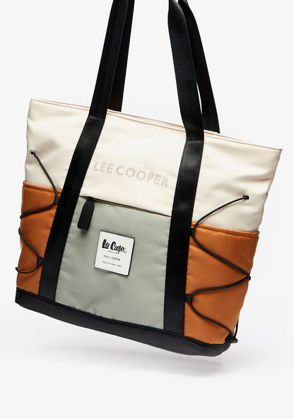 Lee Cooper Colourblock Tote Bag with Dual Handle