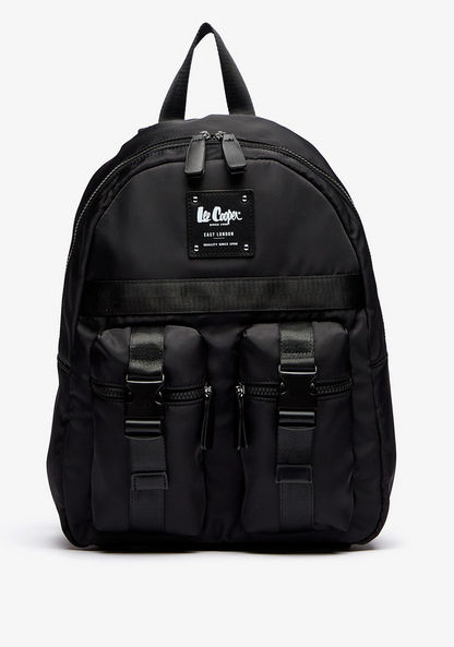 Lee Cooper Solid Backpack with Zip Closure-Women%27s Backpacks-image-1