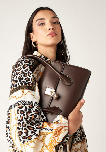 Celeste Solid Satchel Bag with Handle and Detachable Strap-Women%27s Handbags-image-0