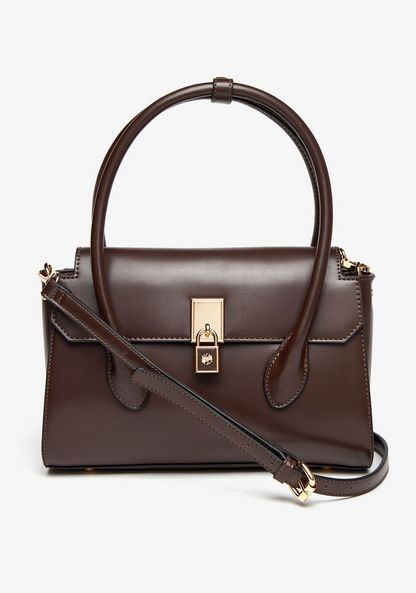 Celeste Solid Satchel Bag with Handle and Detachable Strap