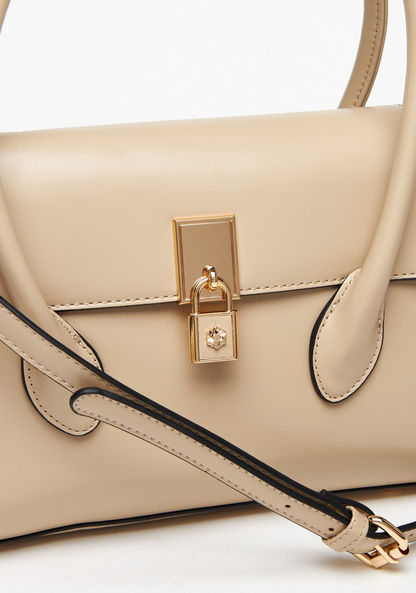 Celeste Solid Satchel Bag with Handle and Detachable Strap