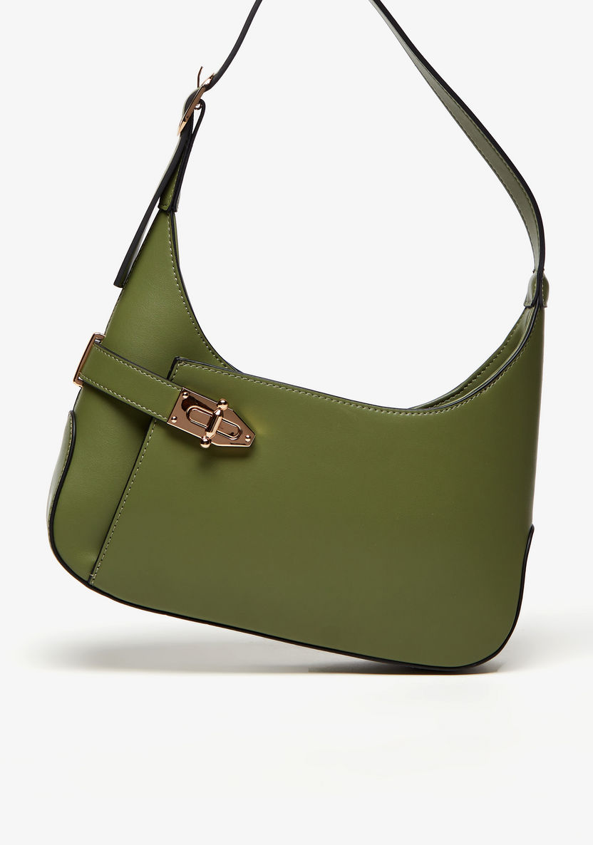 Celeste Solid Shoulder Bag with Zip Closure-Women%27s Handbags-image-1