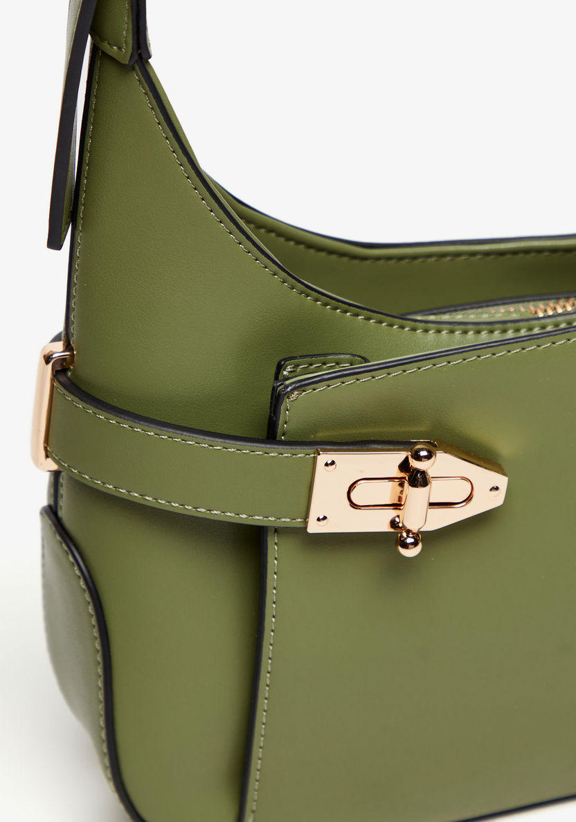 Celeste Solid Shoulder Bag with Zip Closure-Women%27s Handbags-image-2