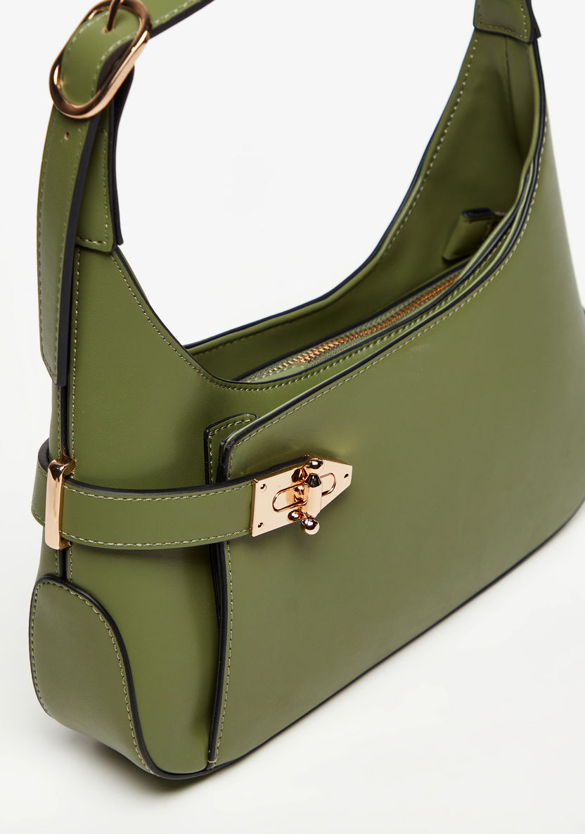 Celeste Solid Shoulder Bag with Zip Closure-Women%27s Handbags-image-3