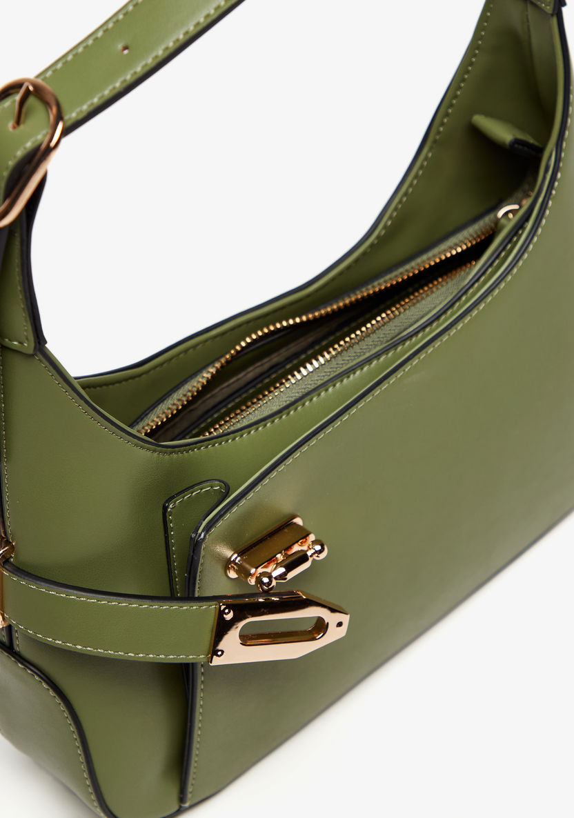 Celeste Solid Shoulder Bag with Zip Closure-Women%27s Handbags-image-4