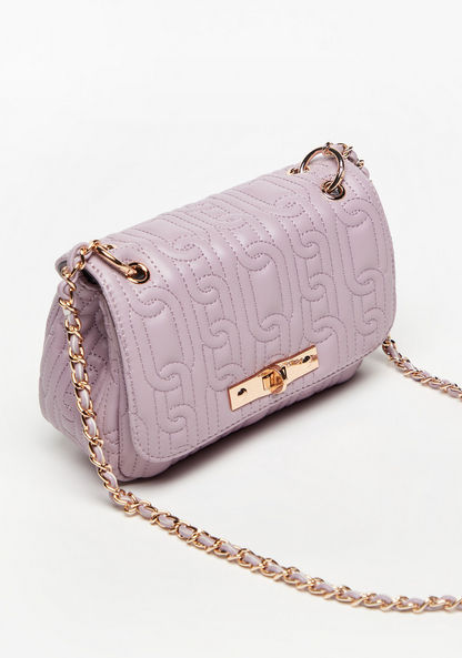 Celeste Quilted Crossbody Bag with Chain Accented Strap-Women%27s Handbags-image-3