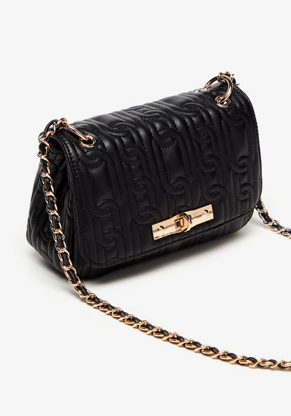 Celeste Quilted Crossbody Bag with Chain Accented Strap-Women%27s Handbags-image-3