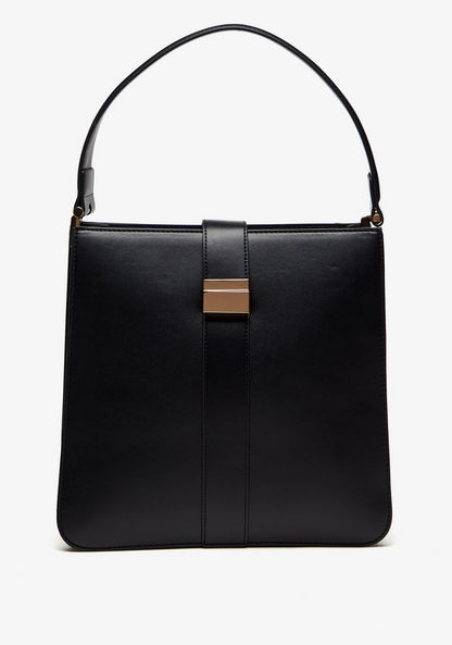 Celeste Shoulder Bag with Chain Detail and Handle-Women%27s Handbags-image-0