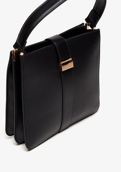 Celeste Shoulder Bag with Chain Detail and Handle-Women%27s Handbags-image-1