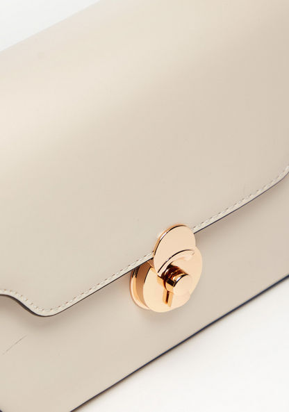 Celeste Solid Shoulder Bag with Magnetic Button Closure