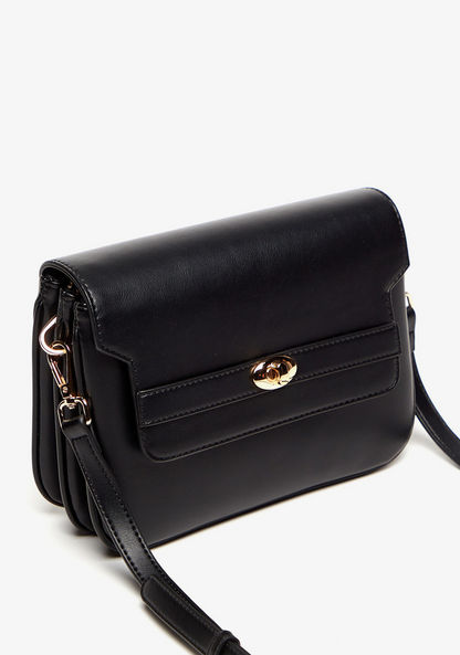 Celeste Solid Crossbody Bag with Snap Button Closure