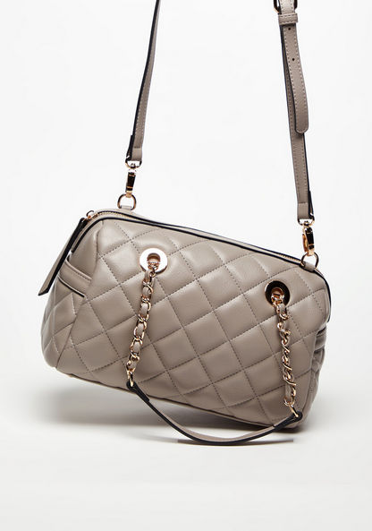 Celeste Quilted Bowler Bag with Detachable Strap-Women%27s Handbags-image-1