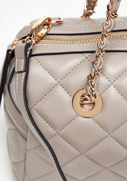 Celeste Quilted Bowler Bag with Detachable Strap-Women%27s Handbags-image-2