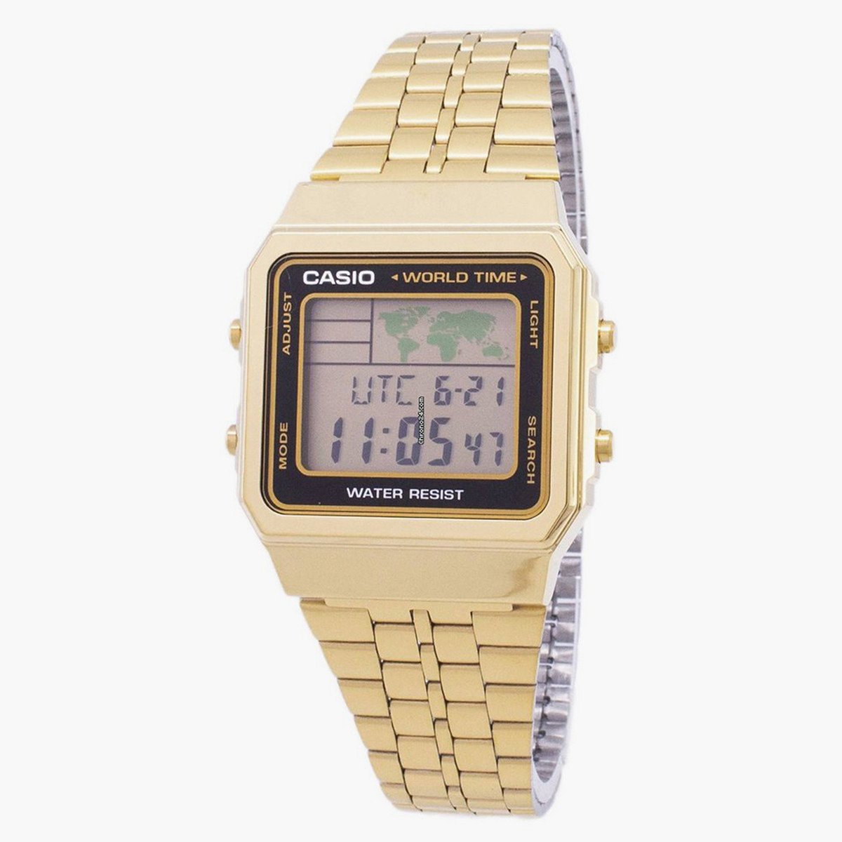 كاسيو ساعة رقمية بسوار ذهبي من استانليس ستيل للجنسين - A500WGA-1DF-men-watchesandjewellery-watches-image-1