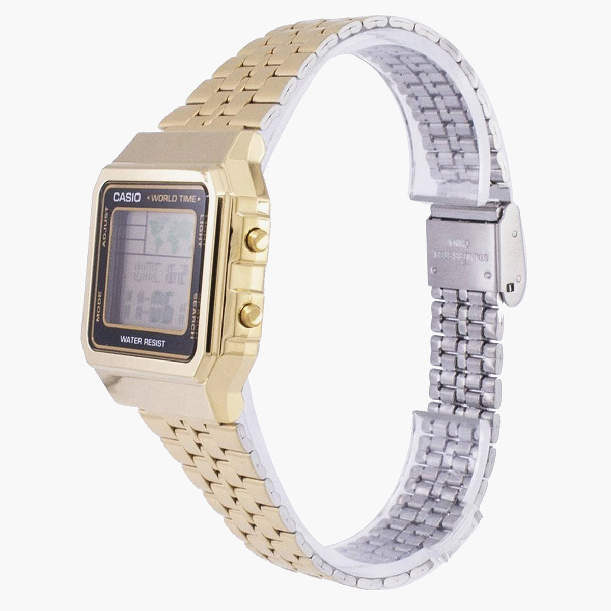 كاسيو ساعة رقمية بسوار ذهبي من استانليس ستيل للجنسين - A500WGA-1DF-men-watchesandjewellery-watches-image-2