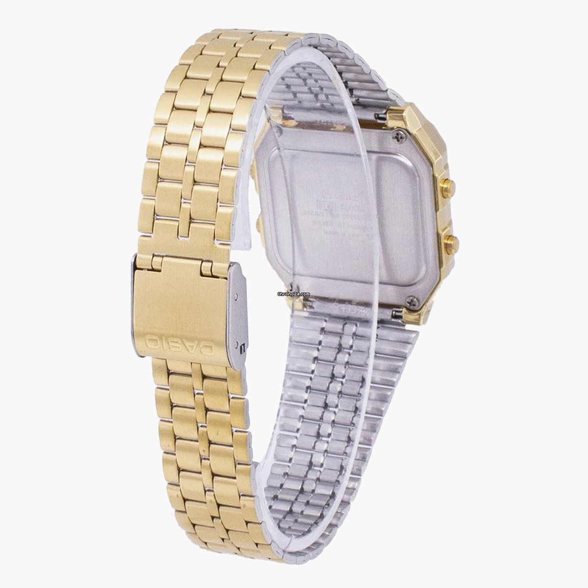 كاسيو ساعة رقمية بسوار ذهبي من استانليس ستيل للجنسين - A500WGA-1DF-men-watchesandjewellery-watches-image-3