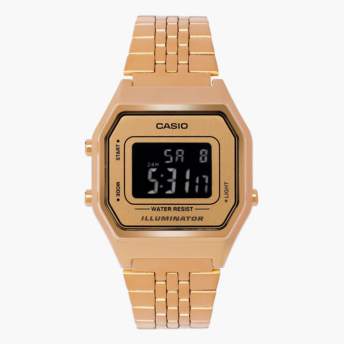 كاسيو ساعة رقمية للنساء بسوار ذهبي من الستانلس ستيل - LA680WGA-9BDF-women-watchesandjewellery-watches-image-1
