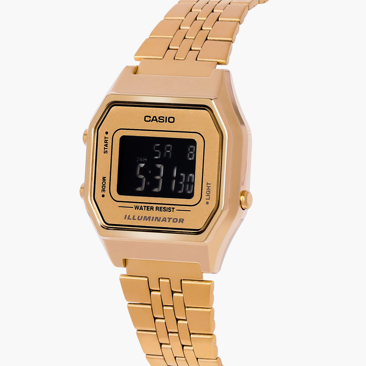 كاسيو ساعة رقمية للنساء بسوار ذهبي من الستانلس ستيل - LA680WGA-9BDF-women-watchesandjewellery-watches-image-3