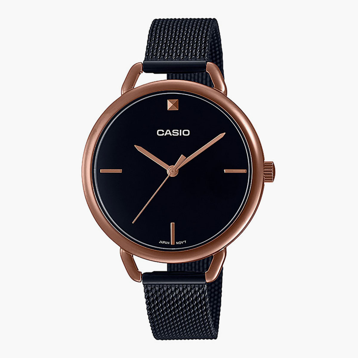 كاسيو ساعة تناظرية للنساء بسوار شبكي أسود - LTP-E415MBR-1CDF-women-watchesandjewellery-watches-image-1