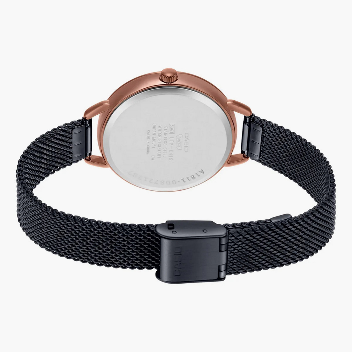 كاسيو ساعة تناظرية للنساء بسوار شبكي أسود - LTP-E415MBR-1CDF-women-watchesandjewellery-watches-image-4