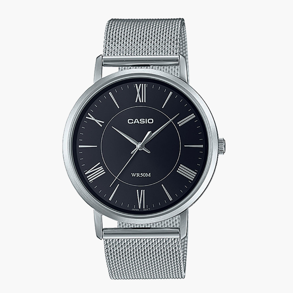 كاسيو ساعة تناظرية للرجال بسوار فضي - MTP-B110M-1AVDF-men-watchesandjewellery-watches-image-1