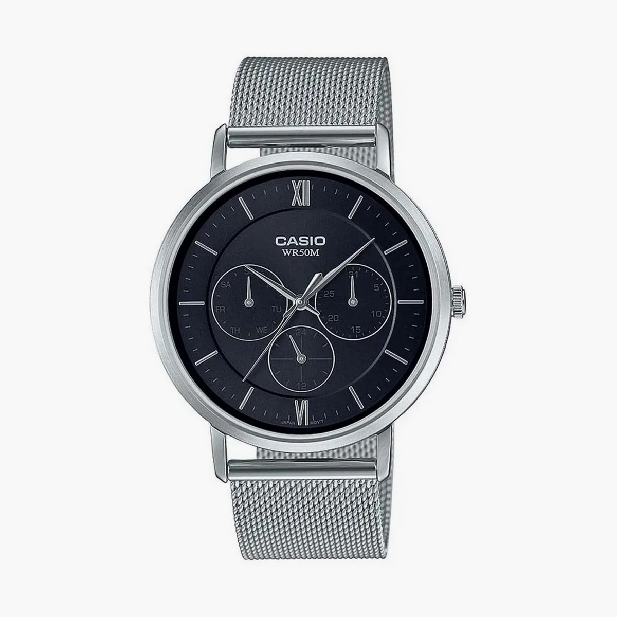MTP-B300D-2AVDF | ساعة كرونوغراف فضية بسوار ستانلس ستيل من كاسيو للرجال-men-watchesandjewellery-watches-image-1