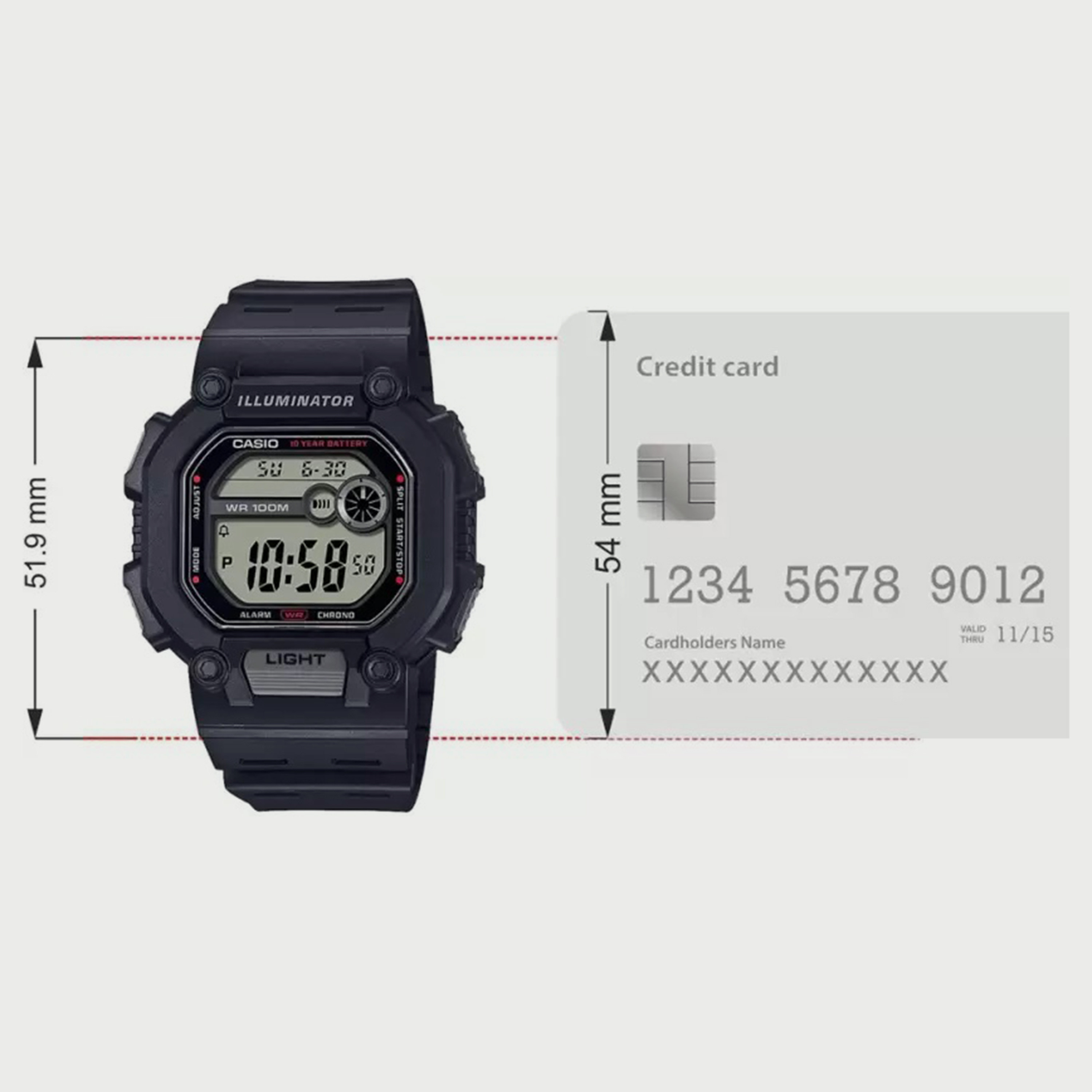 ساعة كاسيو الرقمية السوداء للجنسين بسوار سيليكون W-737H-1A2VDF-men-watchesandjewellery-watches-image-4