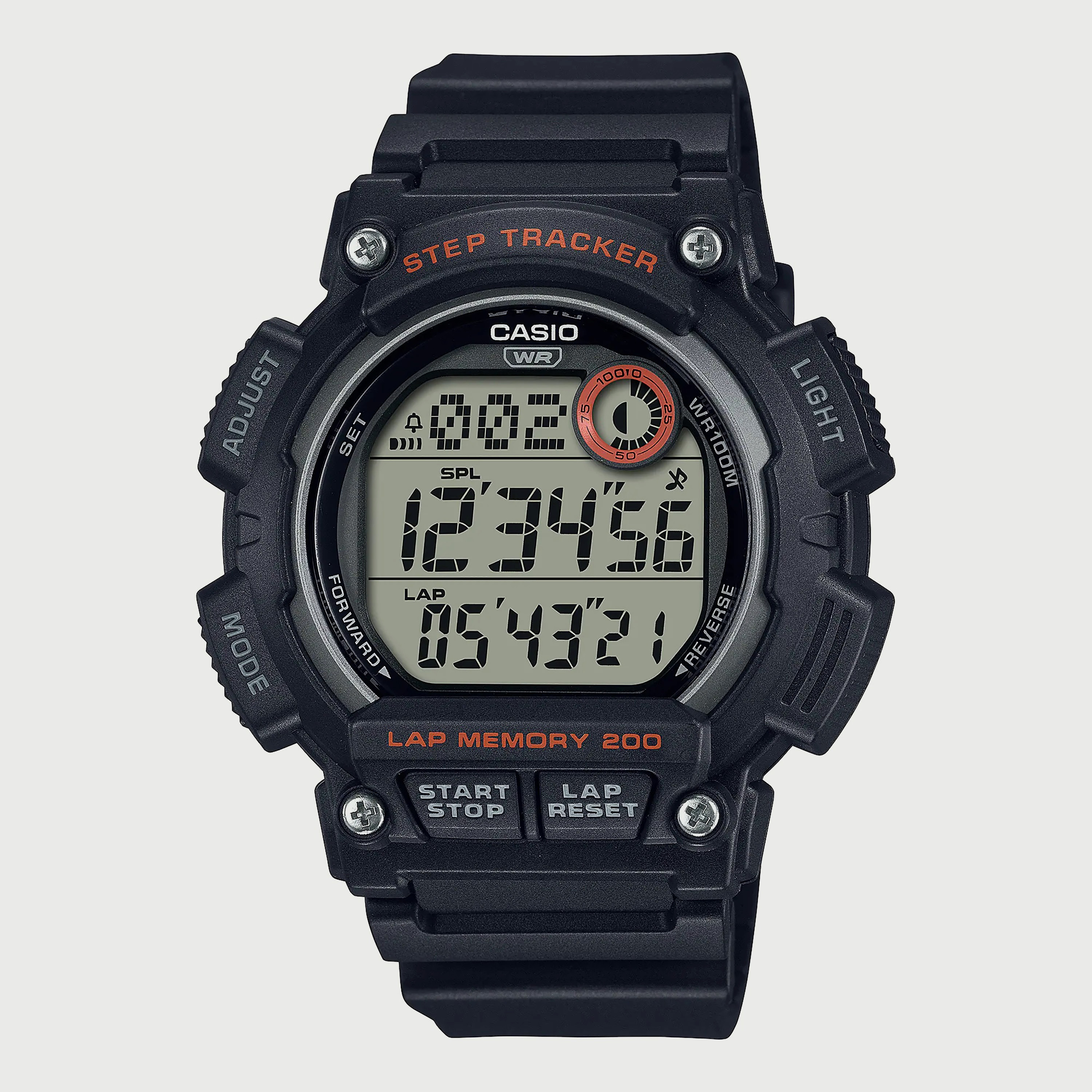 Casio Unisex Black Digital Silicone Strap Watch WS-2100H-1AVDF-men-watchesandjewellery-watches-image-1