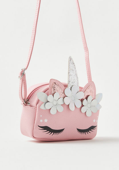 Charmz Unicorn Sling Bag with Applique Detail-Bags and Backpacks-image-1