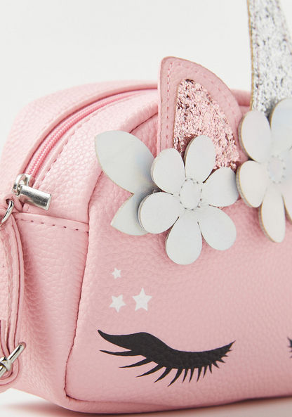 Charmz Unicorn Sling Bag with Applique Detail-Bags and Backpacks-image-2