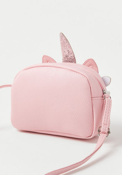 Charmz Unicorn Sling Bag with Applique Detail-Bags and Backpacks-image-3