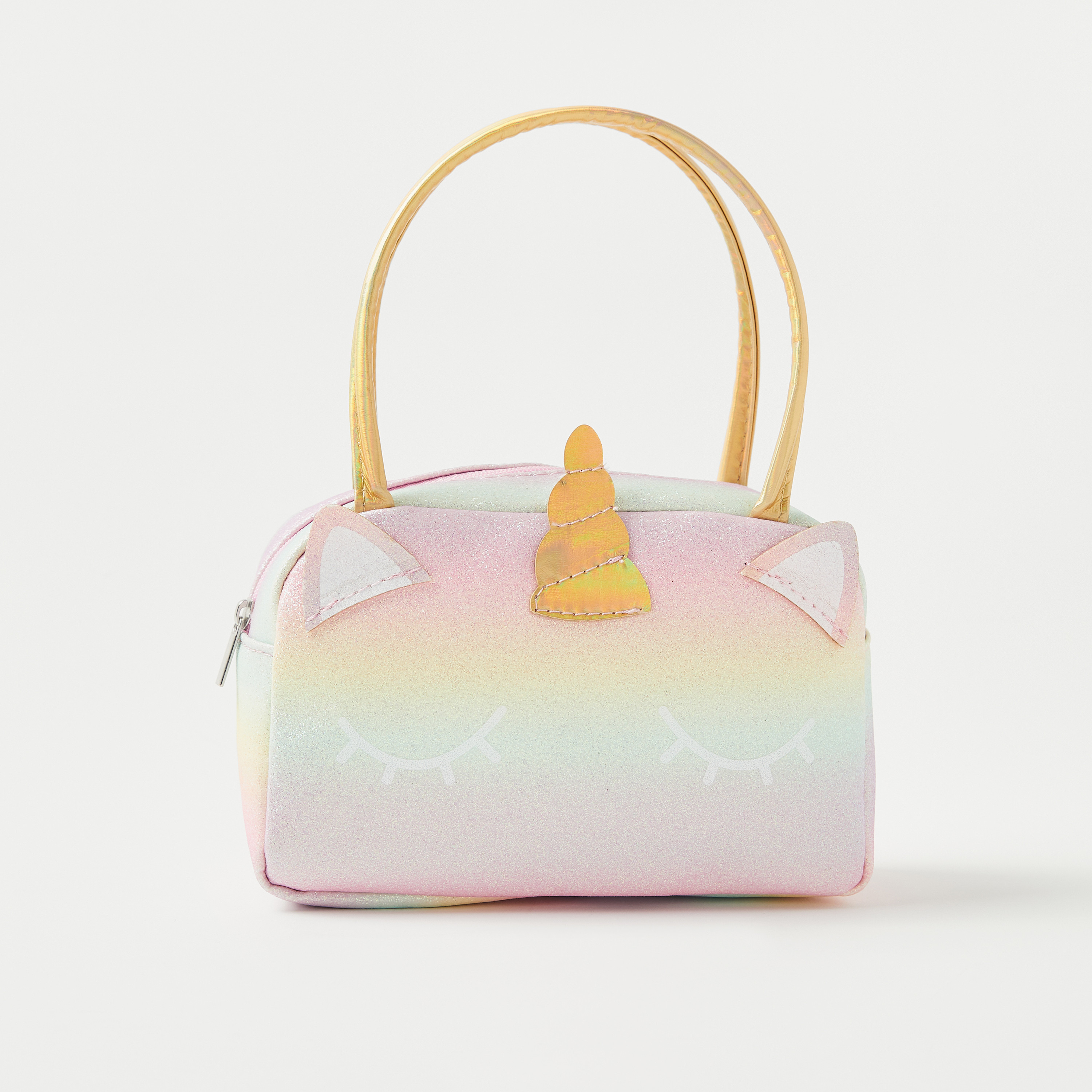 Charmz Embellished Unicorn Handbag with Dual Handles-girls-accessories-bags-image-1