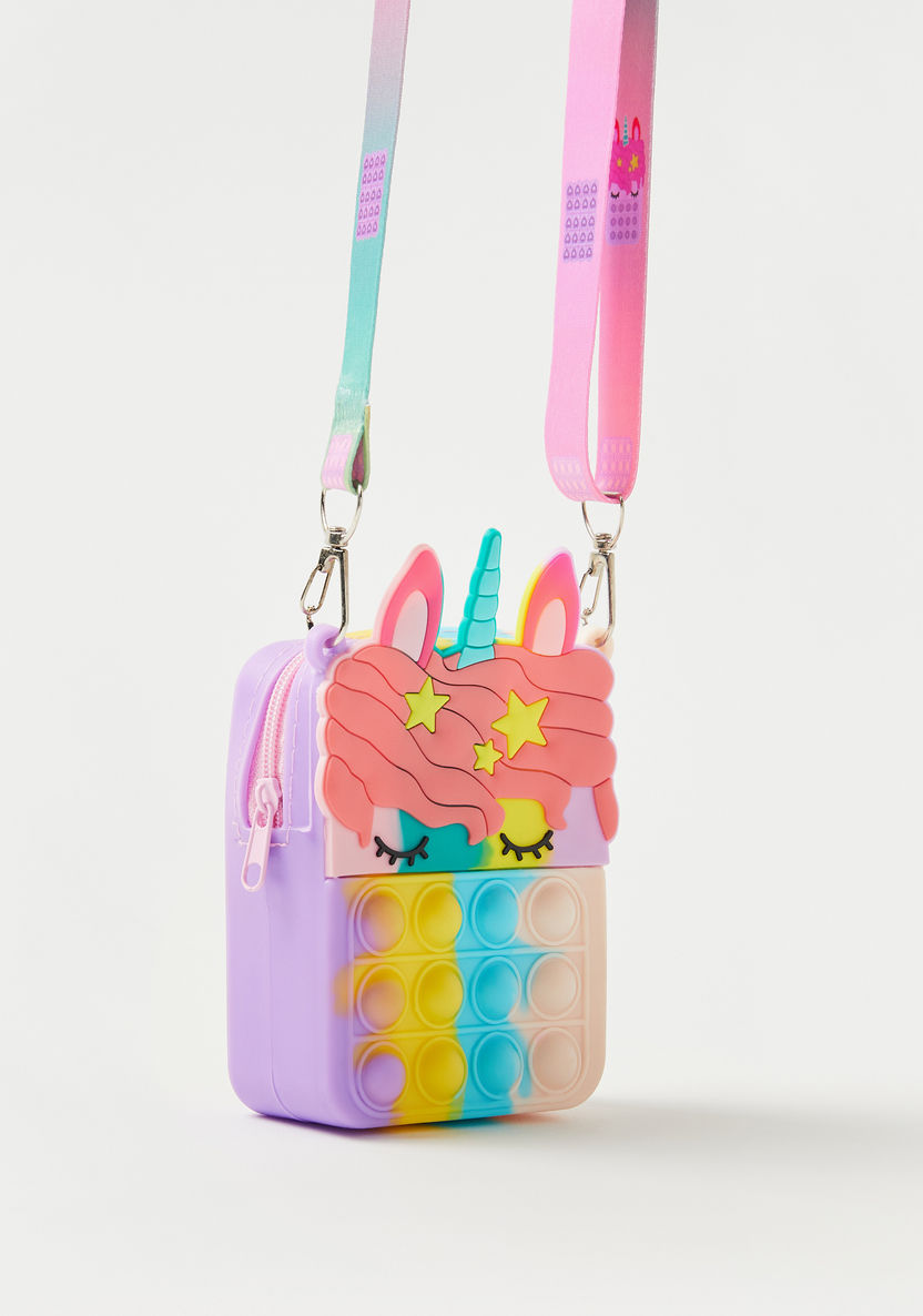 Charmz Textured Unicorn Sling Bag with Adjustable Straps-Bags and Backpacks-image-1
