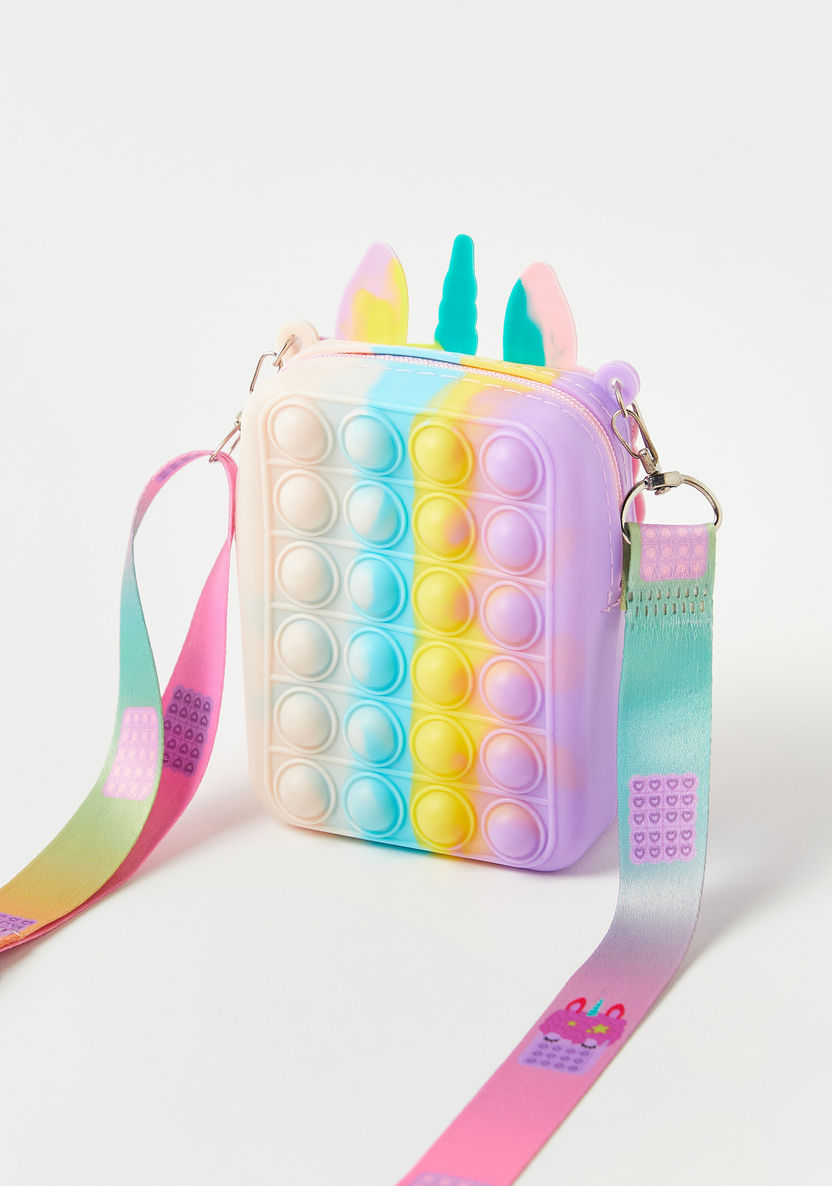 Charmz Textured Unicorn Sling Bag with Adjustable Straps-Bags and Backpacks-image-3