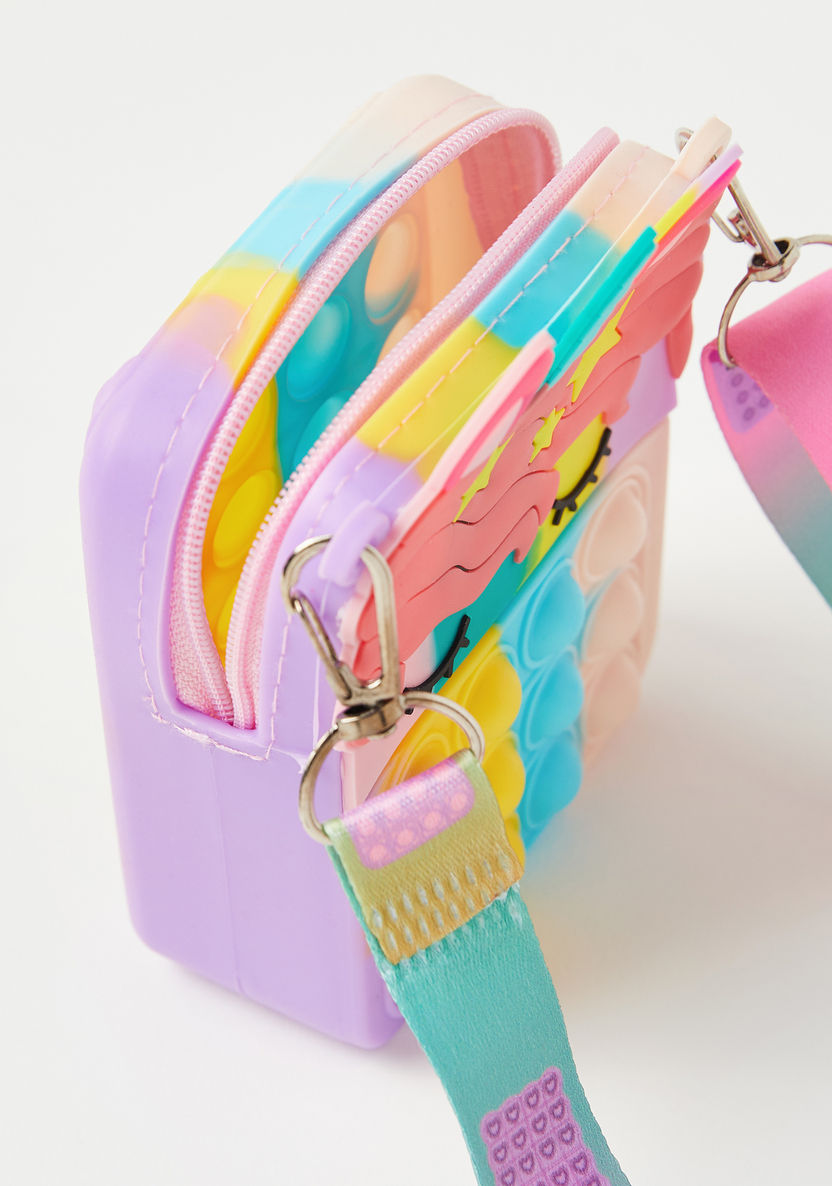 Charmz Textured Unicorn Sling Bag with Adjustable Straps-Bags and Backpacks-image-4