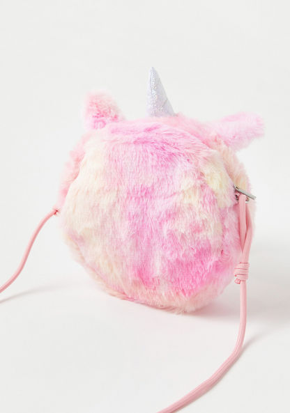 Charmz Unicorn Plush Textured Sling Bag