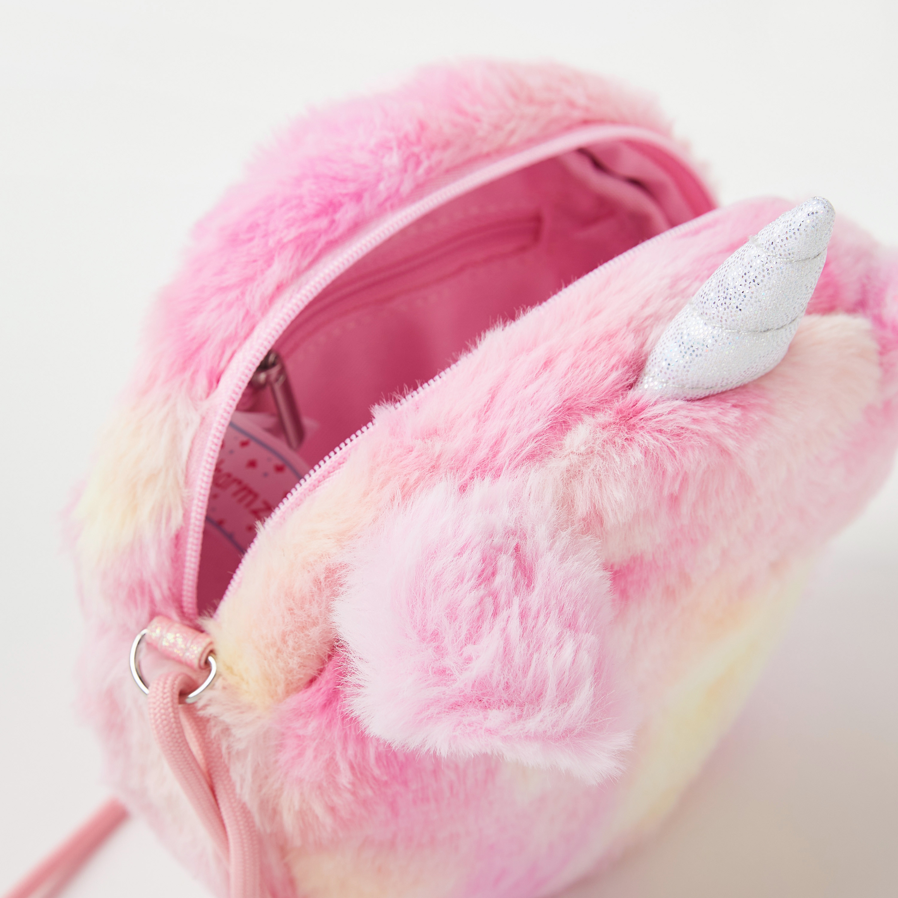 Charmz Unicorn Plush Textured Sling Bag-girls-accessories-bags-image-5