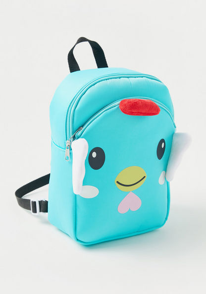 Charmz Penguin Applique Backpack with Adjustable Shoulder Straps-Bags and Backpacks-image-1