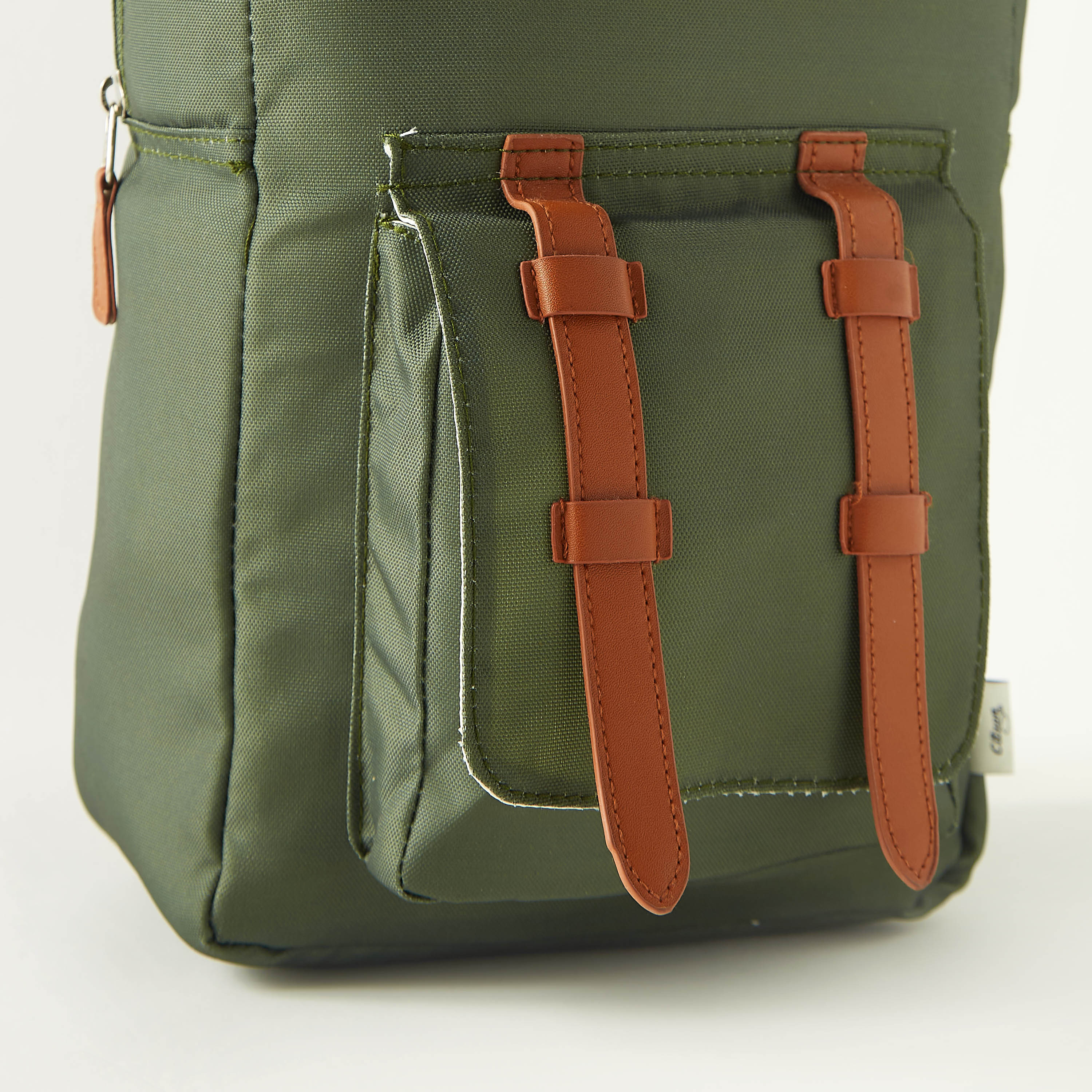 Solid Backpack with Adjustable Shoulder Straps and Zip Closure-school-bagsandbackpacks-backpacks-image-2