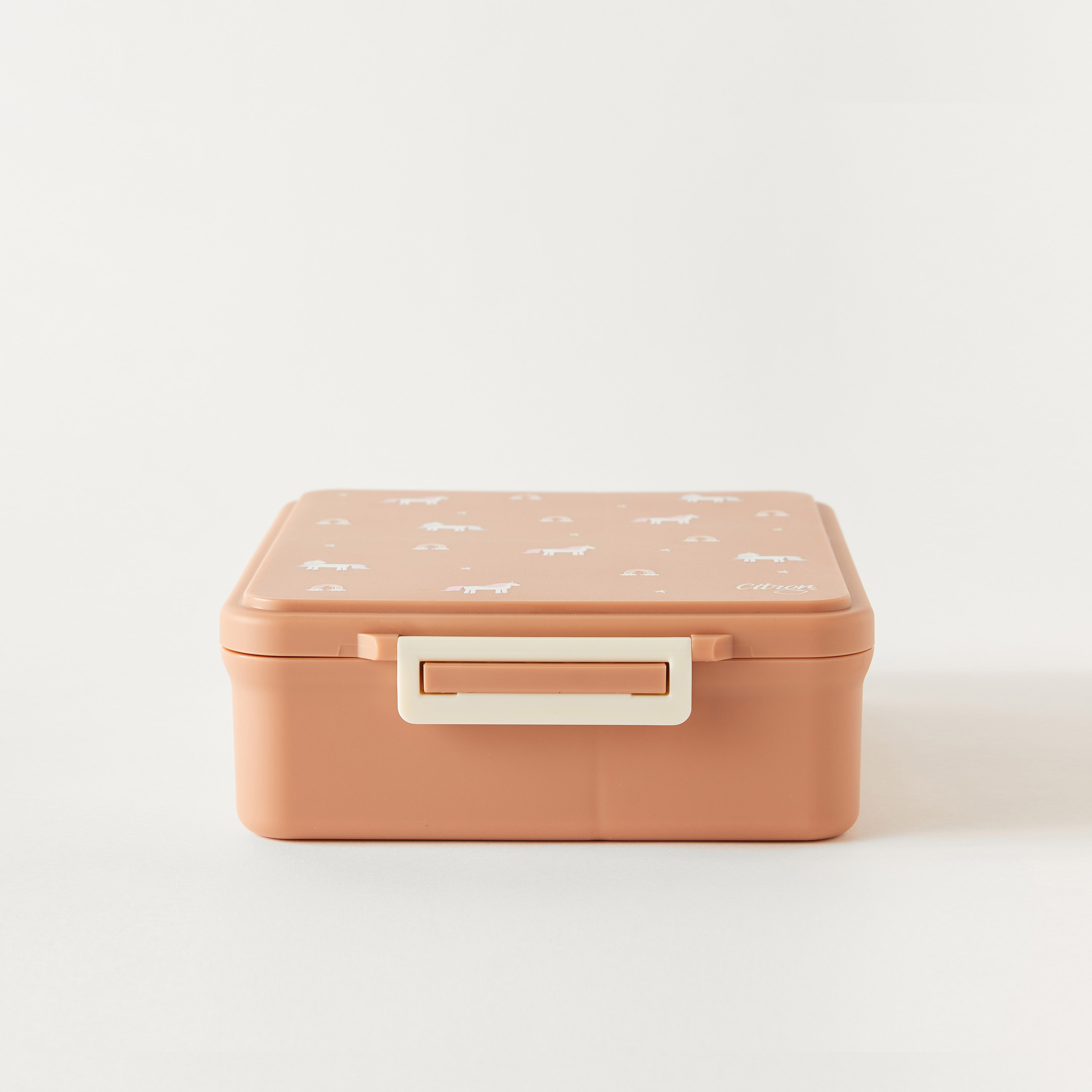 Citron Unicorn Print Sectioned Lunch Box with Clip Lock Lid6 -Month Warranty-school-lunchessentials-lunchboxes-image-1