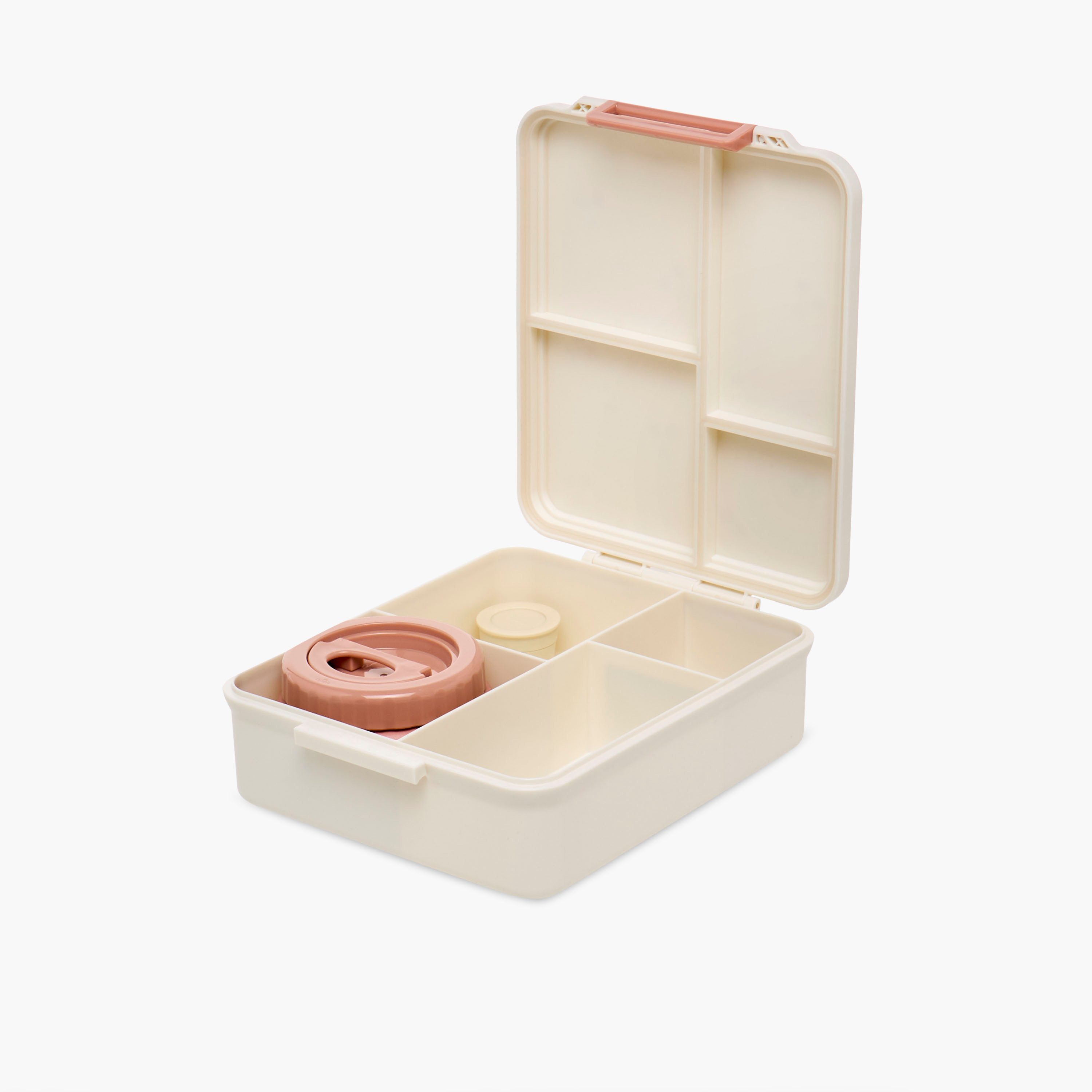 Citron Cherry Print Sectioned Lunch Box with Click Lock Lid and Food Jar-school-lunchessentials-lunchboxes-image-4