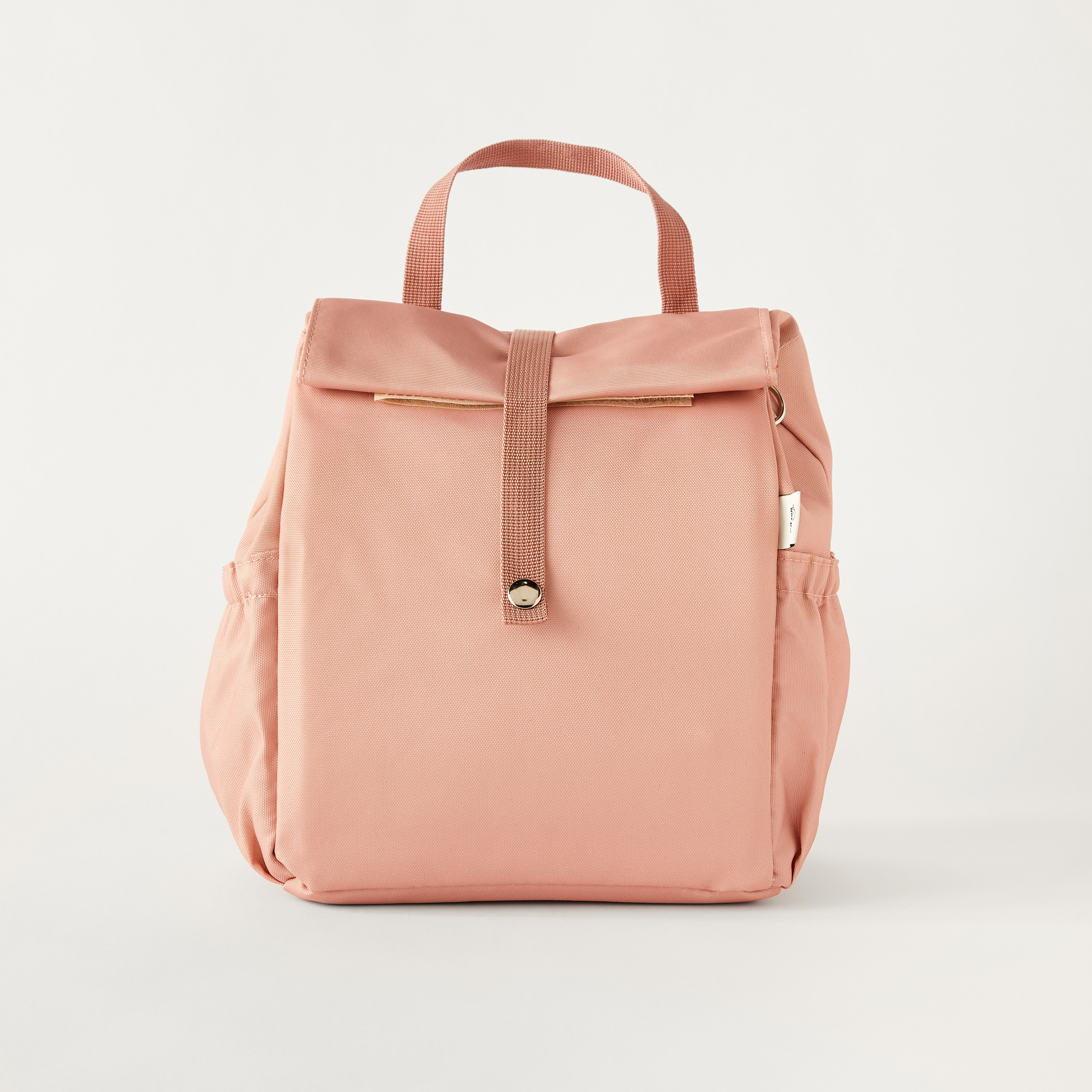 شنطة غداء سادة بحزام قابل للفصل وزر إغلاق كبّاس-school-lunchessentials-lunchbags-image-1