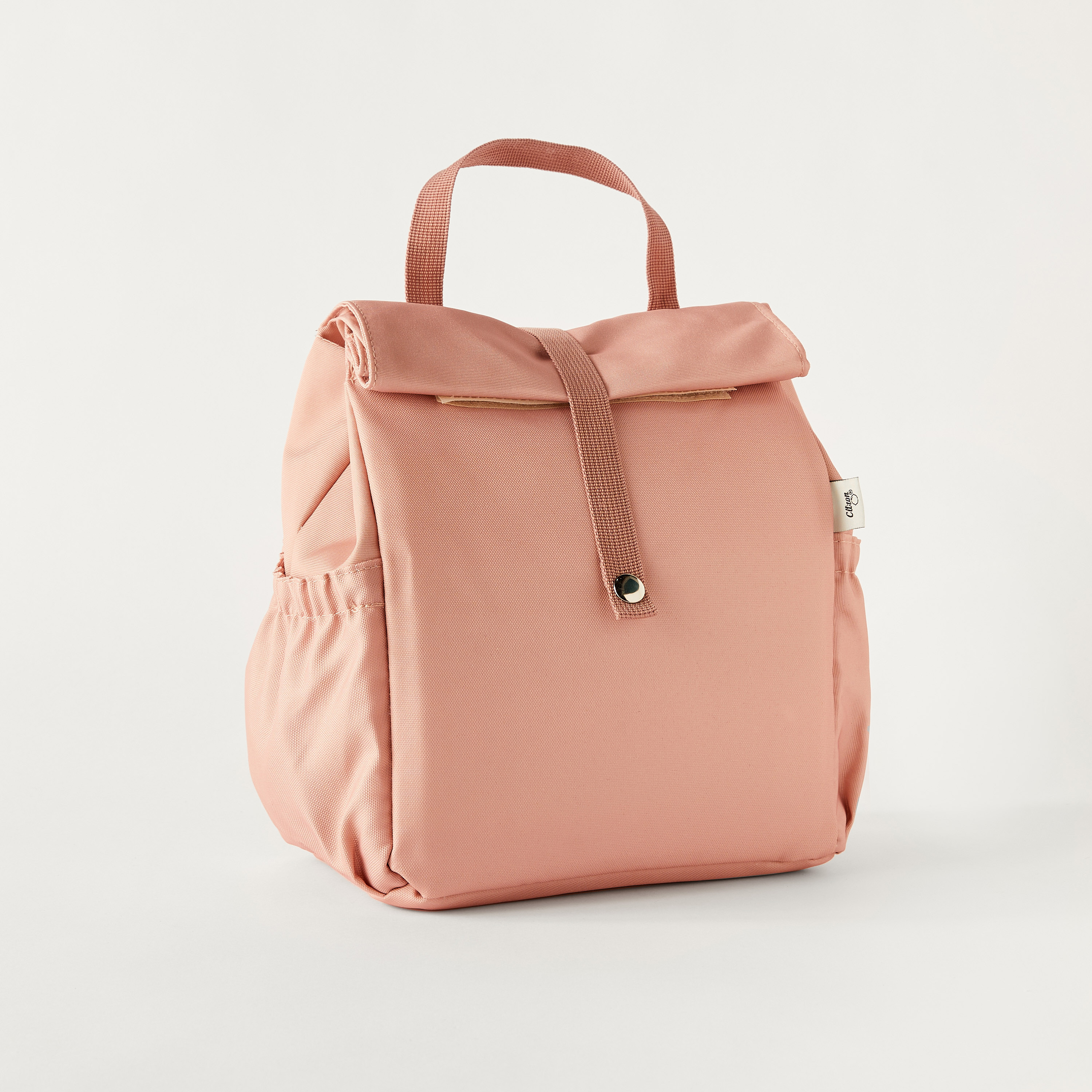 شنطة غداء سادة بحزام قابل للفصل وزر إغلاق كبّاس-school-lunchessentials-lunchbags-image-2