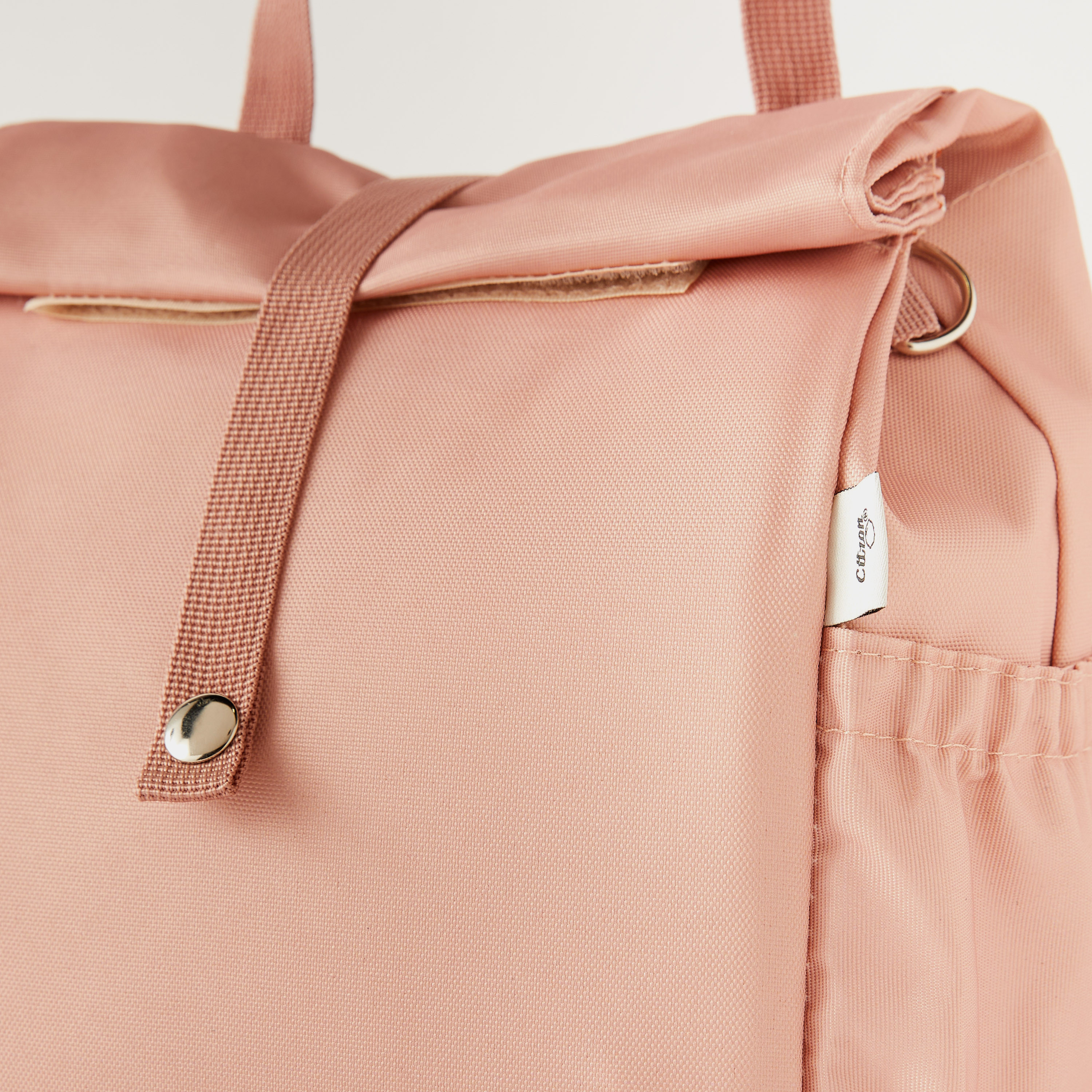 Citron Solid Lunch Bag with Detachable Strap and Snap Button Closure-school-lunchessentials-lunchbags-image-3