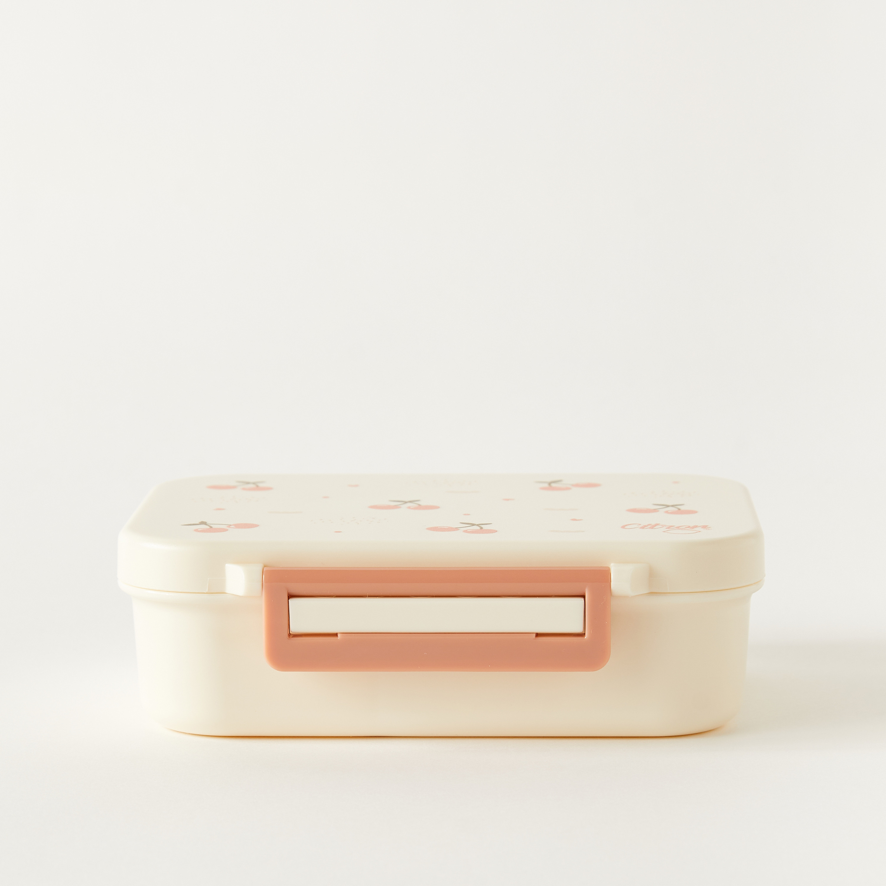 Citron Cherry Print Sectioned Lunch Box with Clip Lock Lid-school-lunchessentials-lunchboxes-image-1